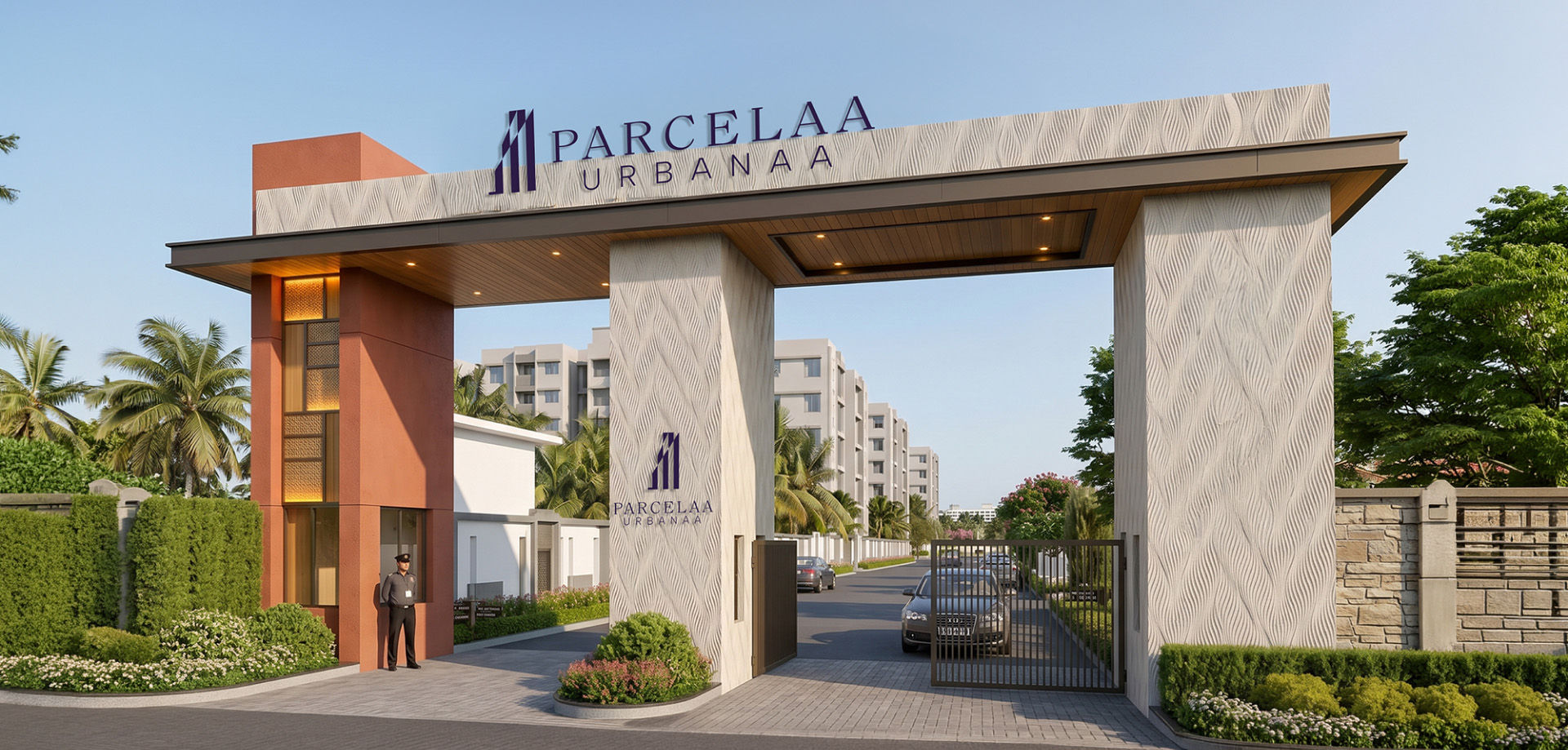 Parcelaa Urbanaa gated community entrance
