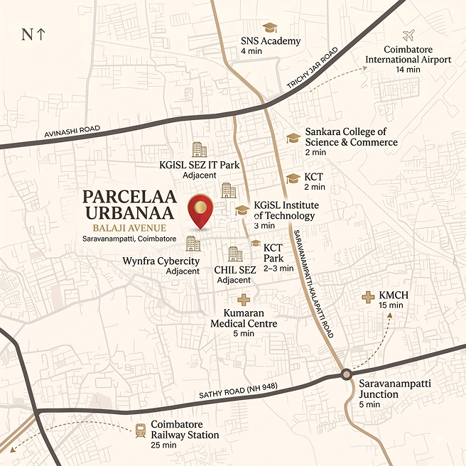 Parcelaa Urbanaa neighbourhood map