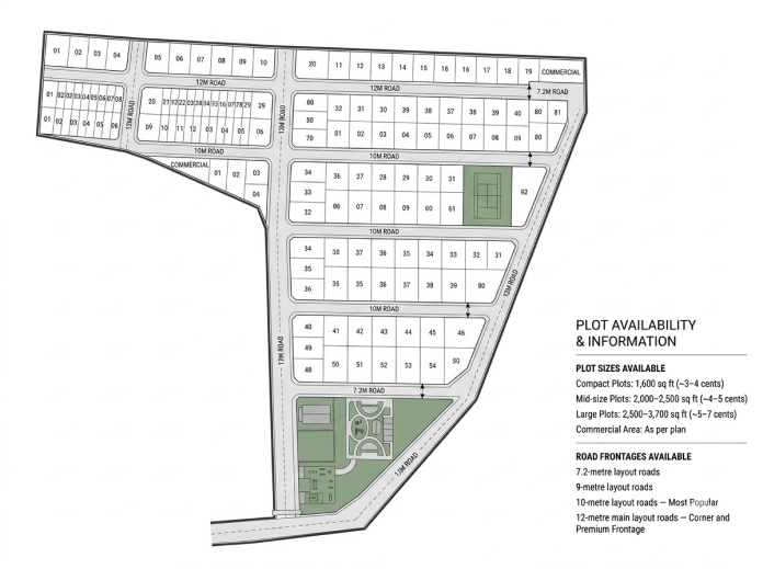 Parcelaa Urbanaa plot availability layout